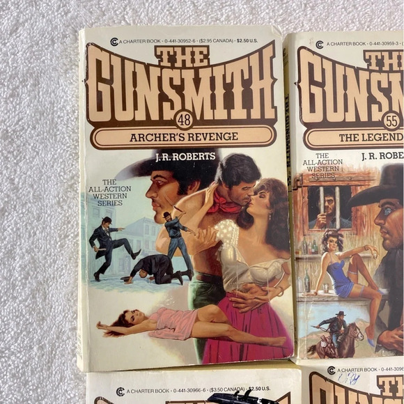Vintage The Gunsmith All Action Western Romance Novel x4 - Picture 2 of 14